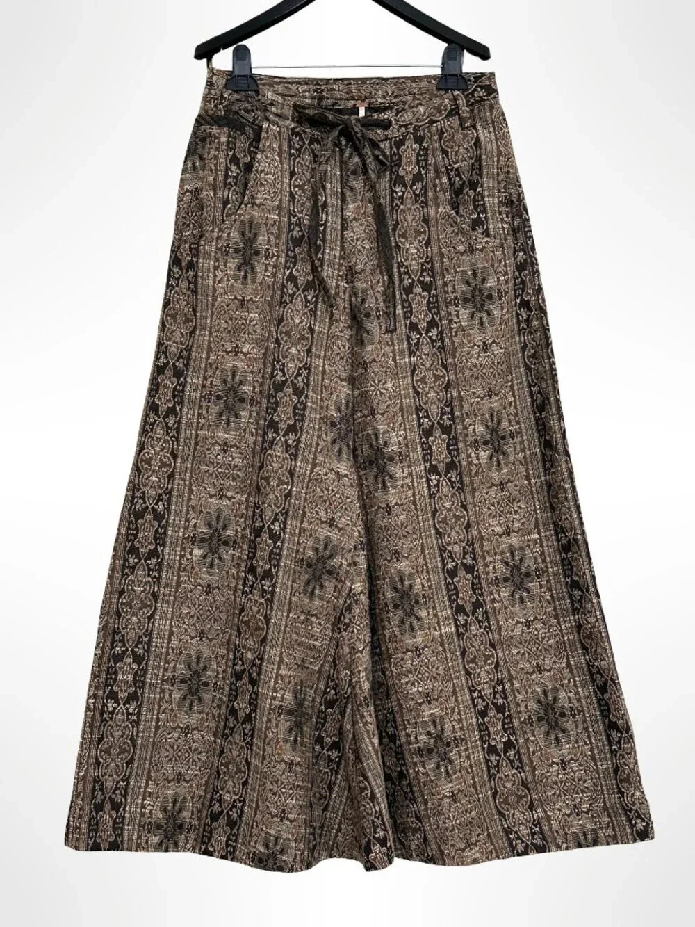 FREE PEOPLE Dahlia Wide Leg Pants Brown Size 4 NWT